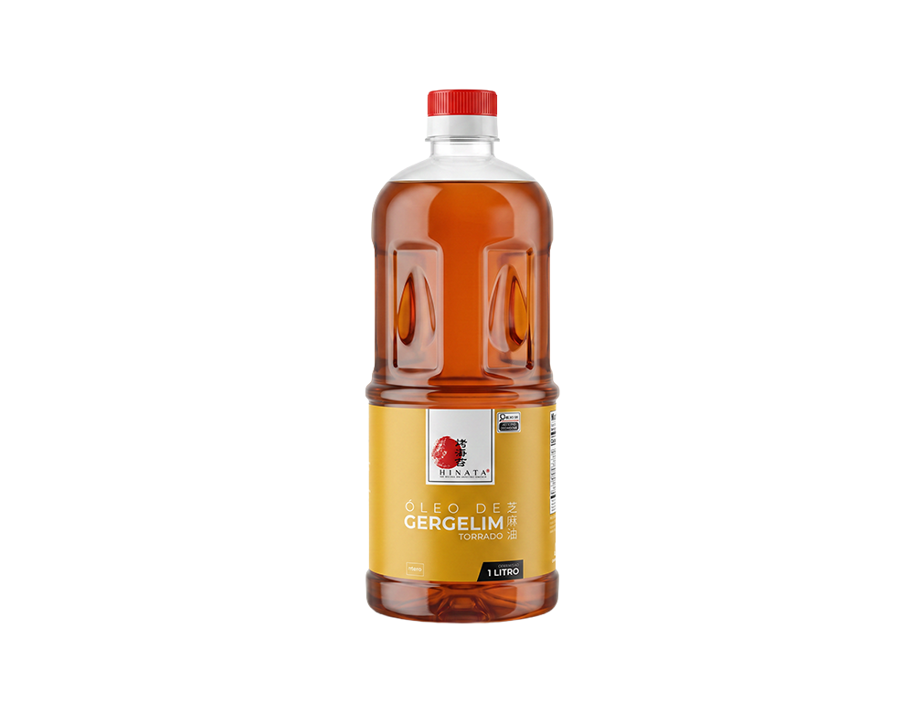ÓLEO DE GERGELIM TORRADO HINATA 1 L (CX 12 UN)